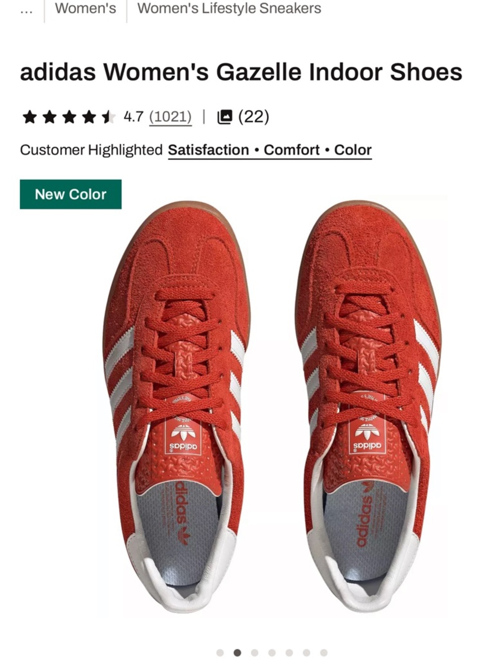 Adidas Gazelle - Red - Women’s 7.5